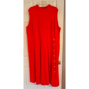 Lauren Ralph Lauren Red Midi Dress